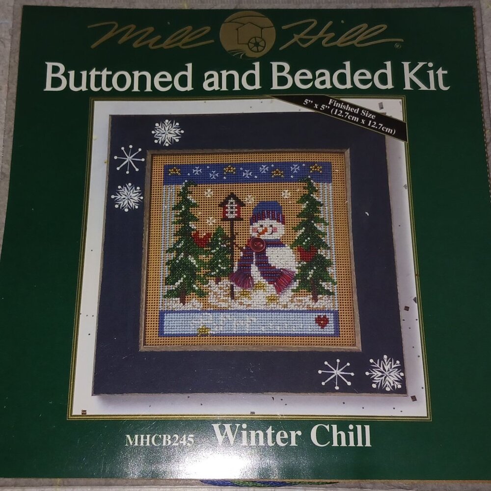 Mill Hill Buttoned and Beaded Kit Cross Stitch Winter Chill, MHCB245 2005 NEW